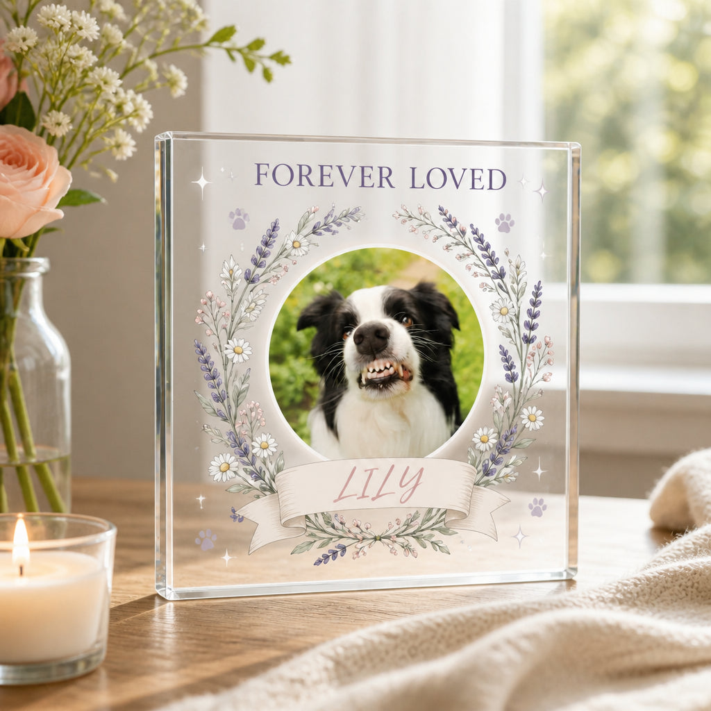 Pet Memorial Acrylic Plaque – Forever Loved Photo & Name - Personalized Acrylic Plaque 158c137e-90ec-4d53-aa99-34e95e179662.jpg