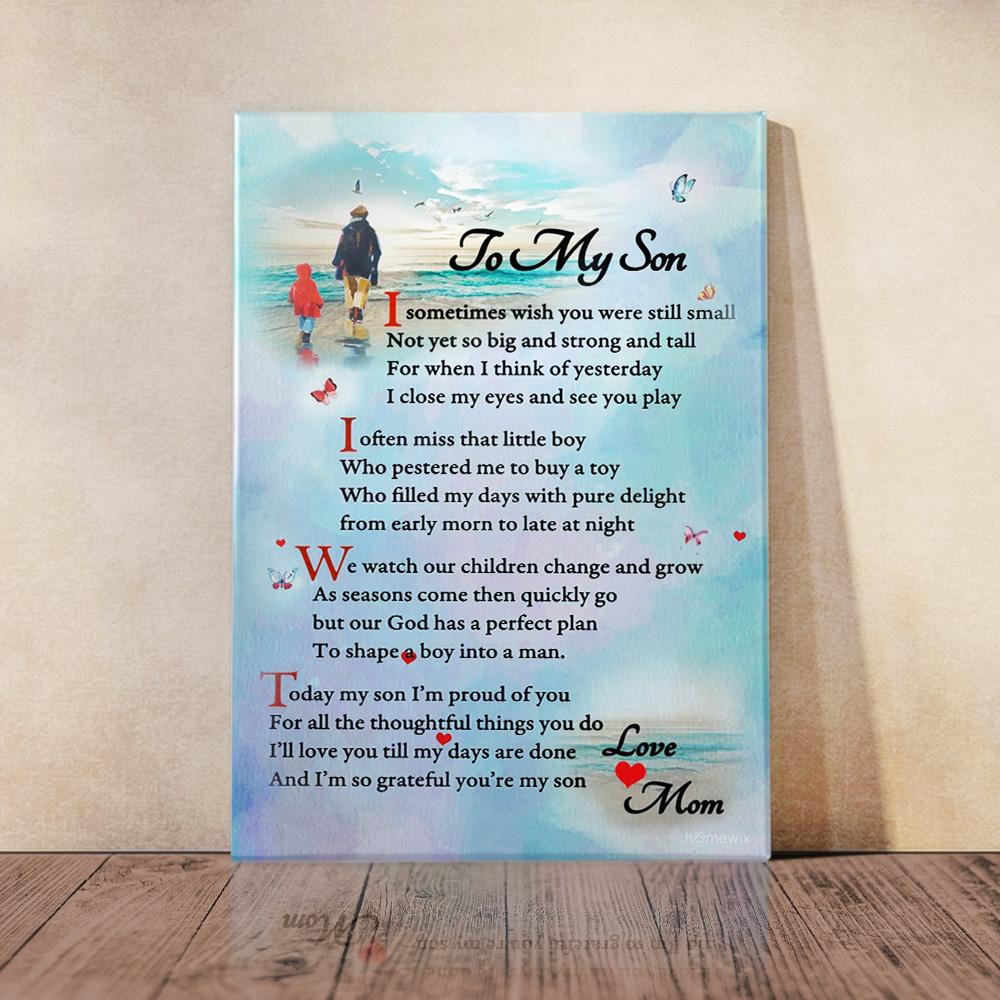 Gift For Son Portrait Canvas To My Son Love Mom Beach Home Decor Wall Art Visual Art 1598332059424.jpg