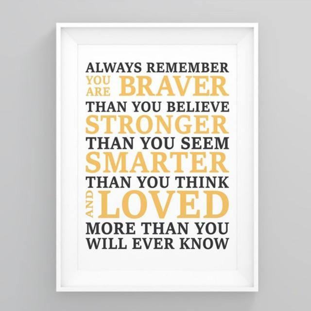 Life Style Portrait Canvas Positive Quote Always Remember You Are Braver Than You Believe Gift For Friend Family Home Decor Wall Art Visual Art 1598332065829.jpg
