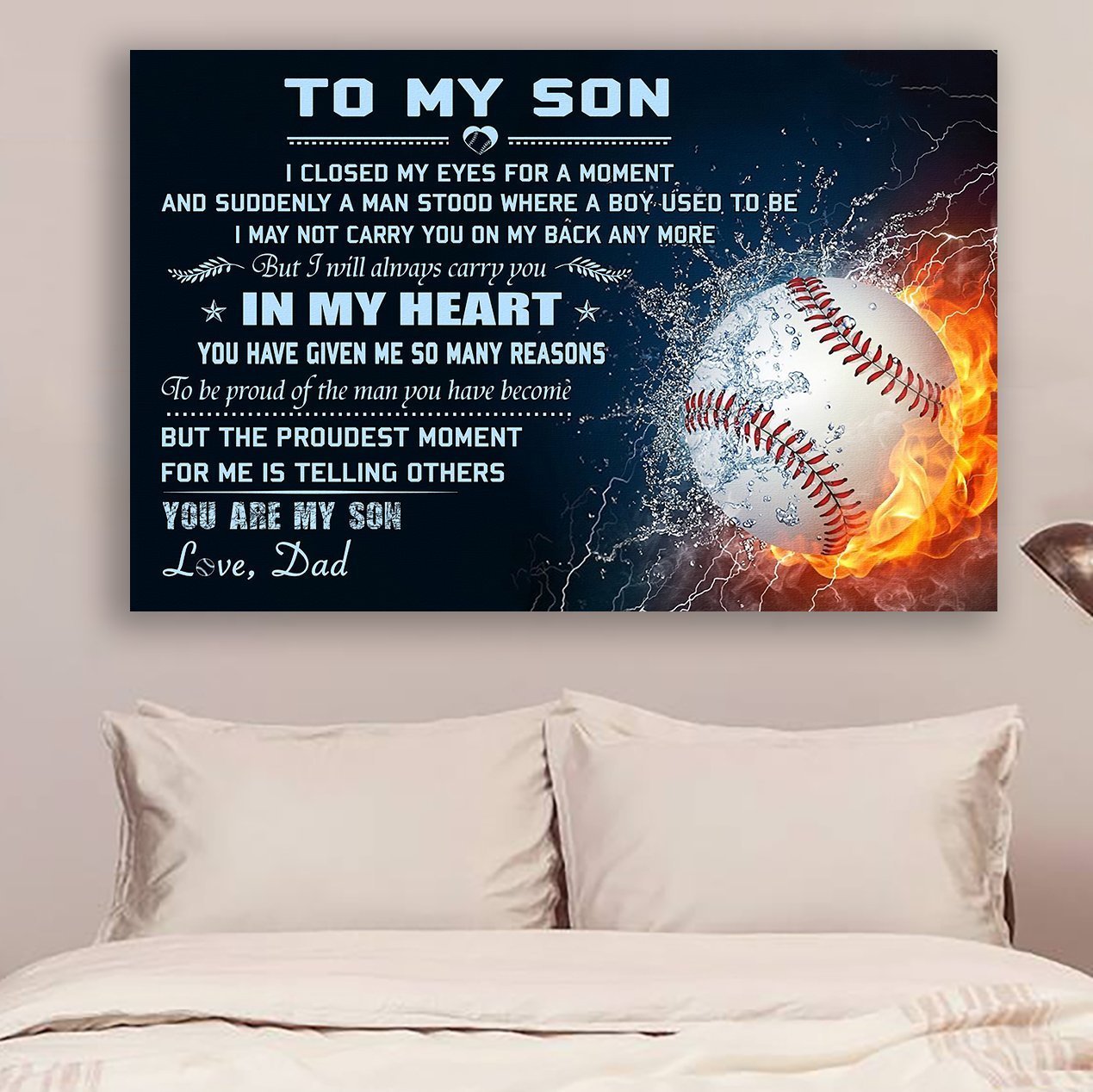 Baseball Canvas Dad to son In my heart 1598332068213.jpg