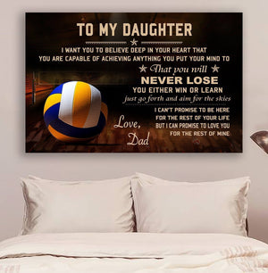 Gift For Daughter Canvas volleyball Dad to daughter never lose 1598332068714.jpg