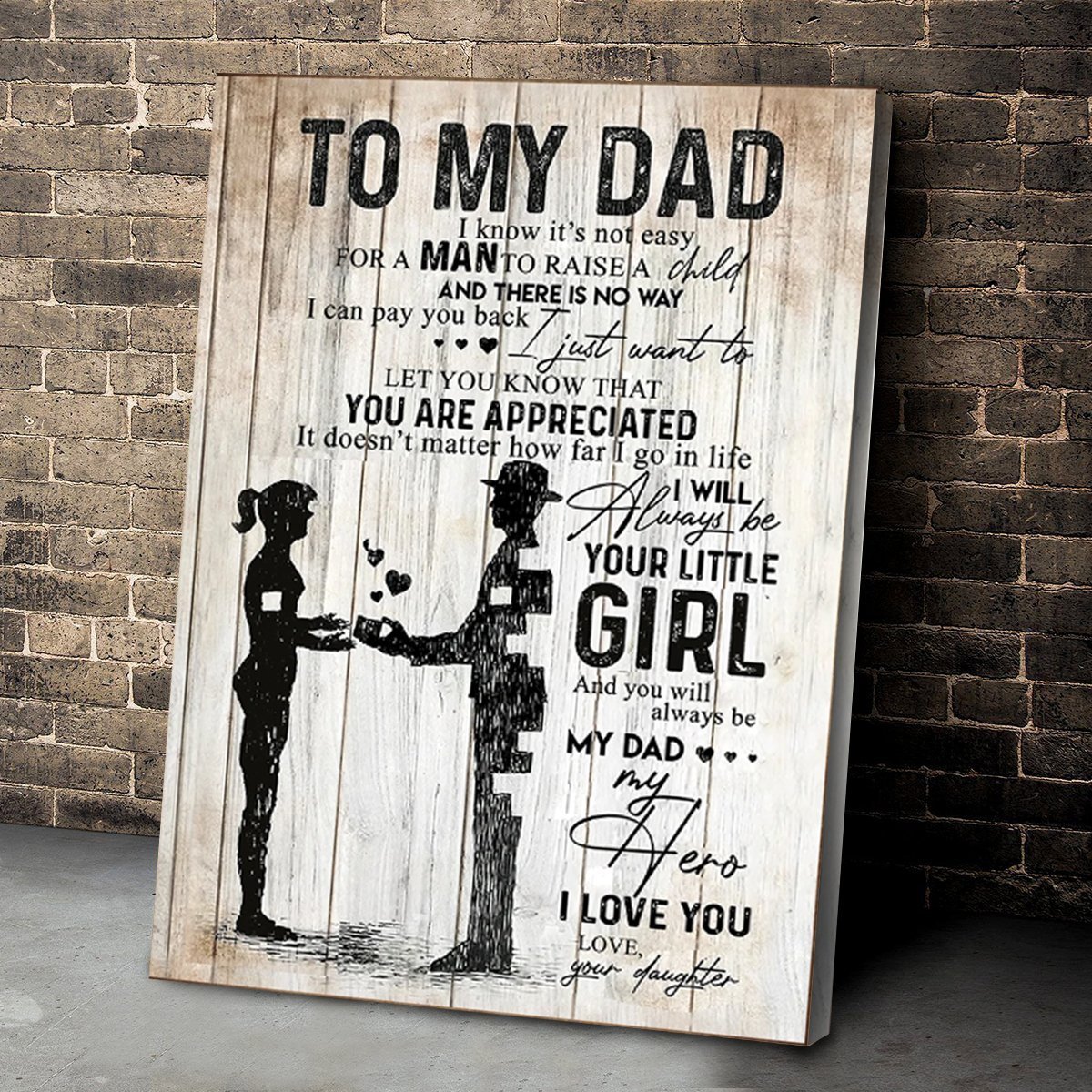 Gift For Dad Portrait Canvas To My Dad You Are My Hero Home Decor Wall Art Visual Art 1598332077697.jpg