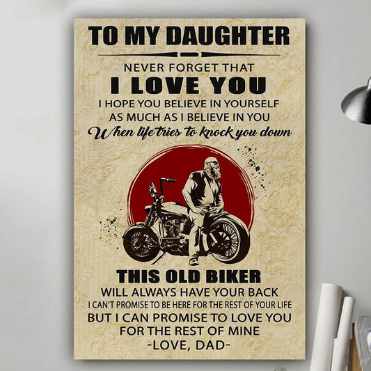To My Daughter I Love You Biker Gift for daughter from dad Portrait Canvas Home Decor Wall Art Visual Art 1598332085985.jpg