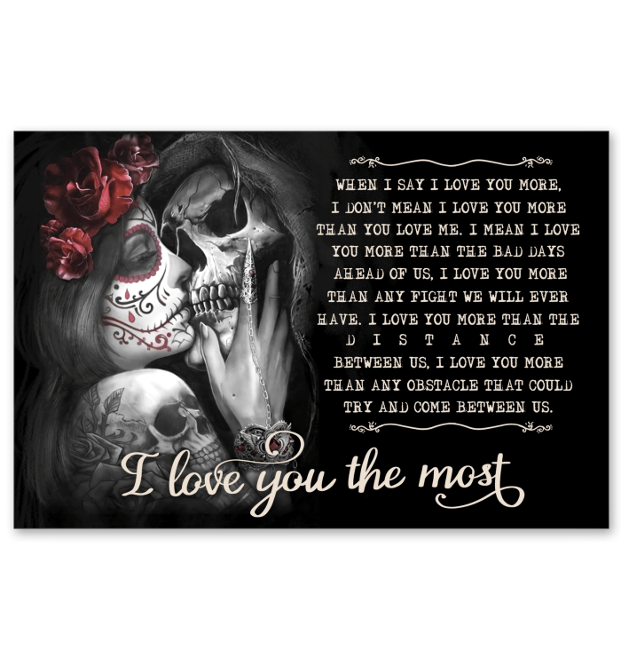 Gift For Couple Landscape Canvas Skull Flower I Love You The Most Romantic Home Decor Wall Art Visual Art 1598332087366.jpg