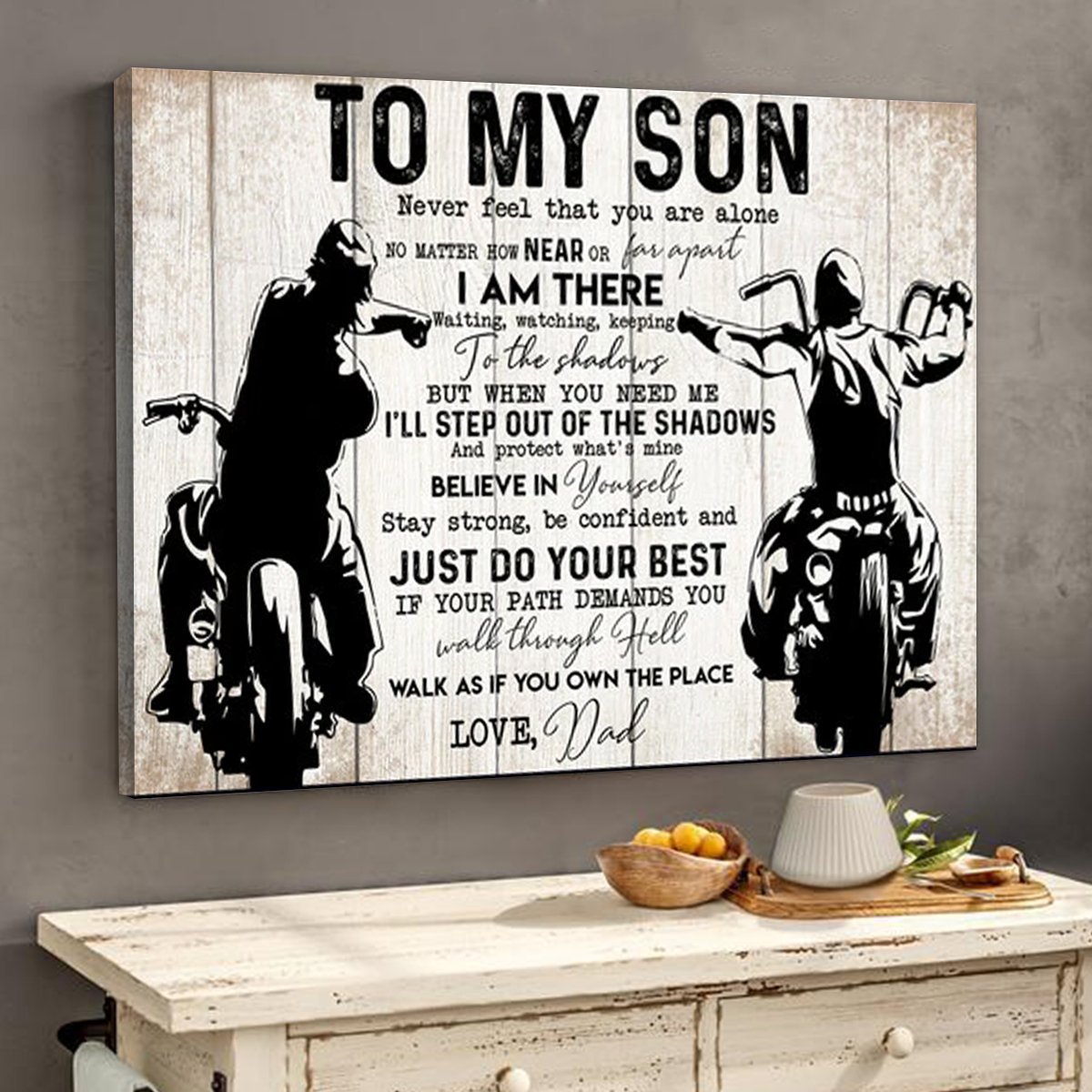Gift For Son Landscape Canvas To My Son From Dad Biker Motorcycles Lover Meaningful Home Decor Wall Art Visual Art 1598332087975.jpg