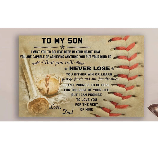 Gift for son Canvas To my son never forget baseball from dad 1598332088603.jpg