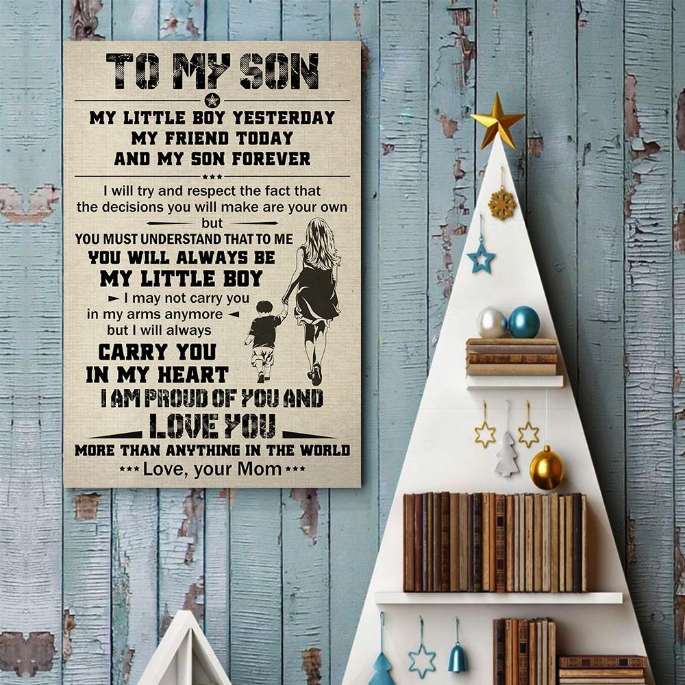 Gift For Son Canvas Mom To Son My Little Boy Yesterday 1598332091720.jpg