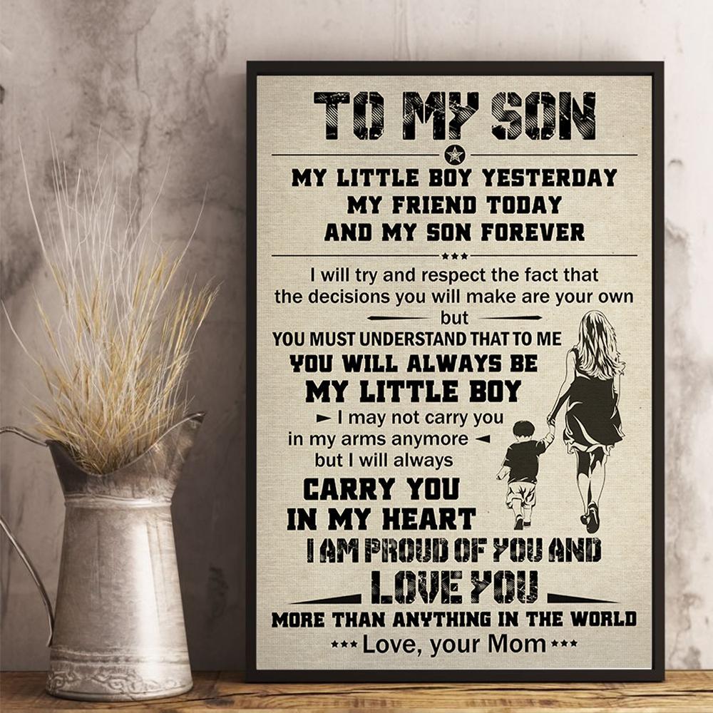 Gift For Son Canvas Mom To Son My Little Boy Yesterday 1598332091777.jpg