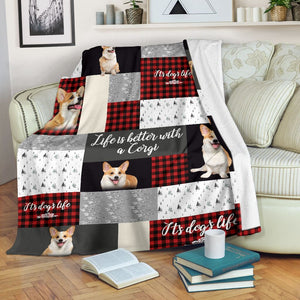 Corgi Dog Blanket, Life Is Better With A Corgi 1598332093072.jpg