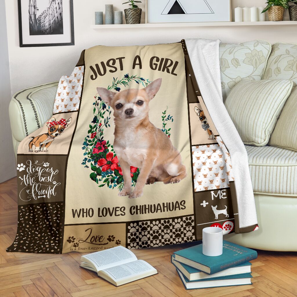 Dog Blanket, Chihuahua Just A Girl Who Loves Chihuahua 1598332094197.jpg