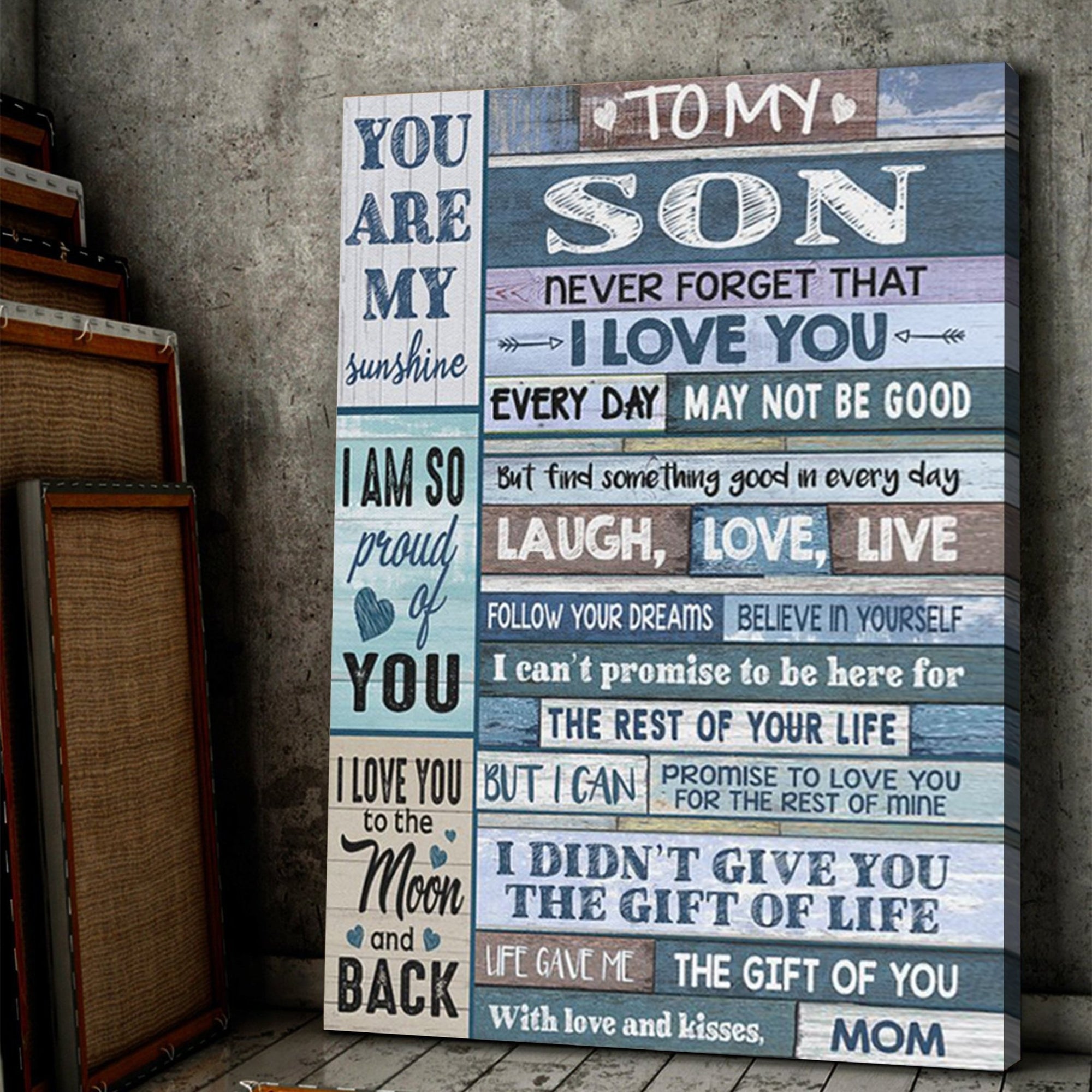 Gift For Son Portrait Canvas To My Son You Are My Sunshine Home Decor Wall Art Visual Art 1598332094517.jpg