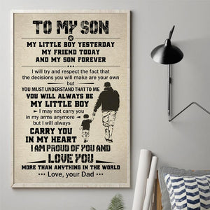 Gift For Son Portrait Canvas To My Son My Little Boy Yesterday My Friend Today And My Son Forever Home Decor Wall Art Visual Art 1598332094779.jpg