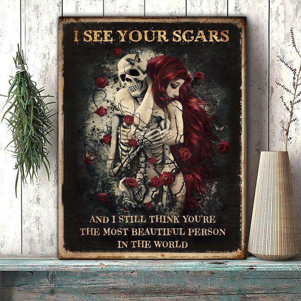 Gift For Couple Portrait Canvas I See Your Scars Skull Couple For Wife Husband Home Decor Wall Art Visual Art 1598332096462.jpg