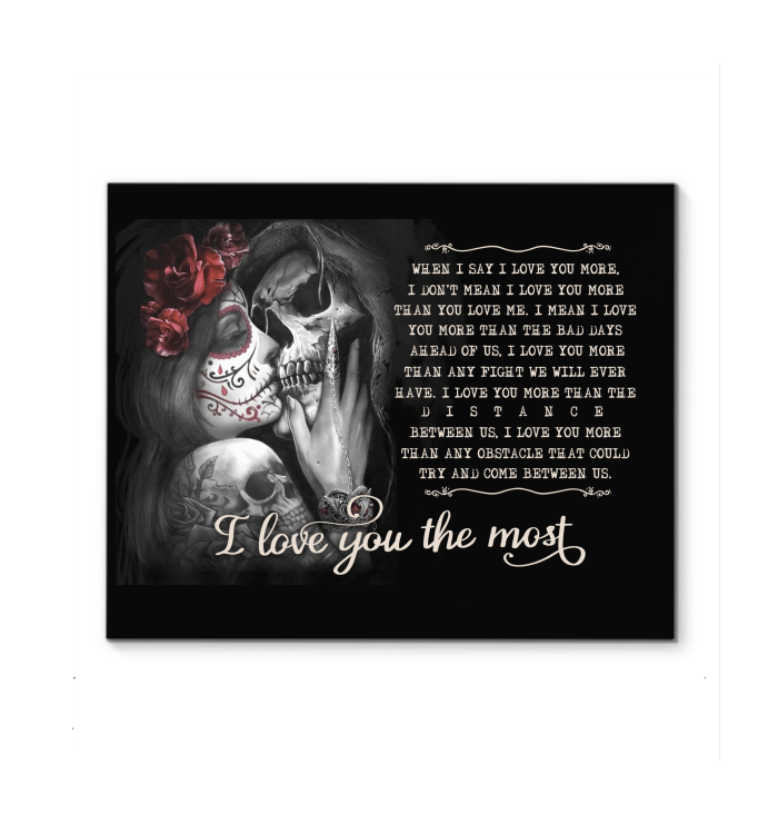 Gift For Couple Canvas Romantic Gift skull flower i love you the most couple,for her for him 1598332096961.jpg