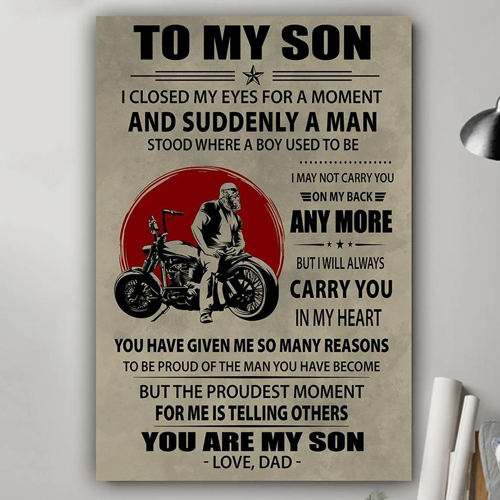 You are my son biker Canvas Gift for son from dad 1598332098960.jpg