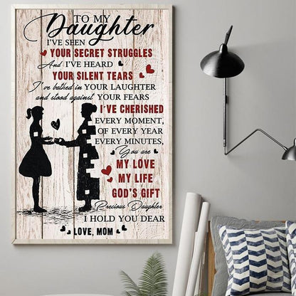 Mom To Daughter My Love, My Life, Gods Gift Canvas 1598332101391.jpg