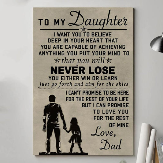 Gift For Daughter Portrait Canvas To My Daughter Never Lose From Dad Home Decor Wall Art Visual Art 1598332106581.jpg