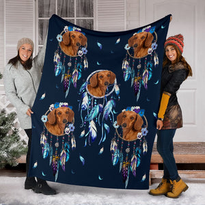 Dachshund Dream Catcher Fleece Blanket - Quilt Blanket 1598332122731.jpg