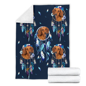 Dachshund Dream Catcher Fleece Blanket - Quilt Blanket 1598332122834.jpg