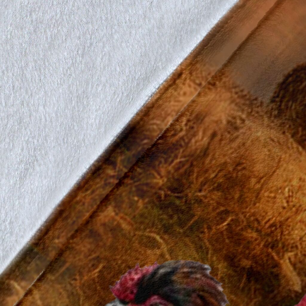 Chicken Farm Sunset Fleece Blanket - Quilt Blanket 1598332124394.jpg