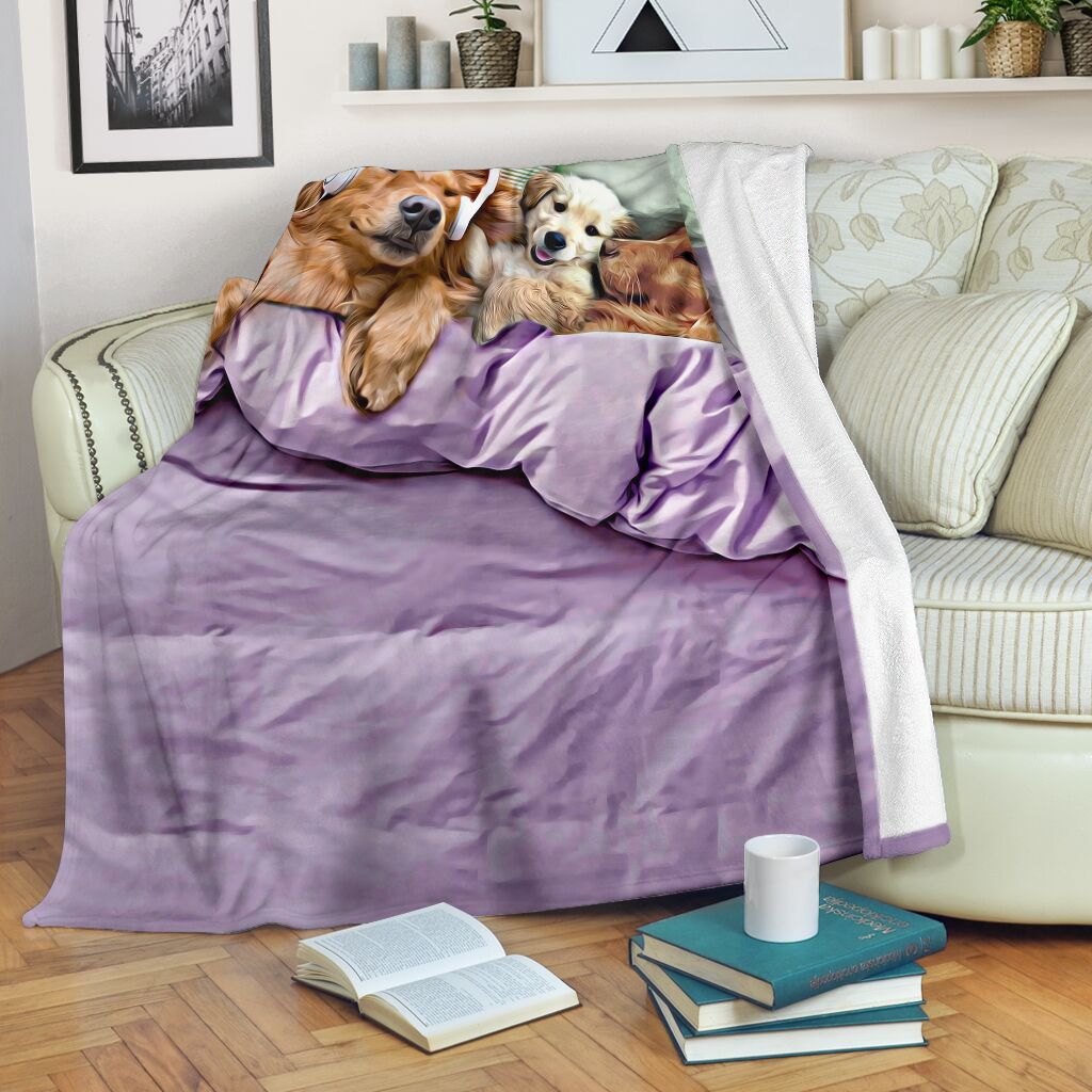 Golden Retriever Blanket, Golden Retriever Sleeping, Dog Lover 1598332130121.jpg