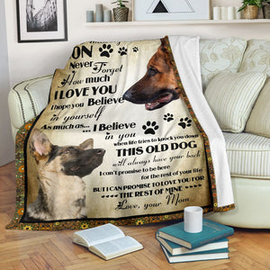 Gift For Son Blanket, German Shepherd To My Son Believer In Yourself - Love From Mom 1598332134583.jpg