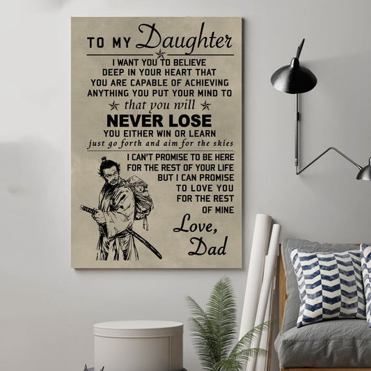samurai Canvas to my daughter wall decor visual art 1598332145066.jpg