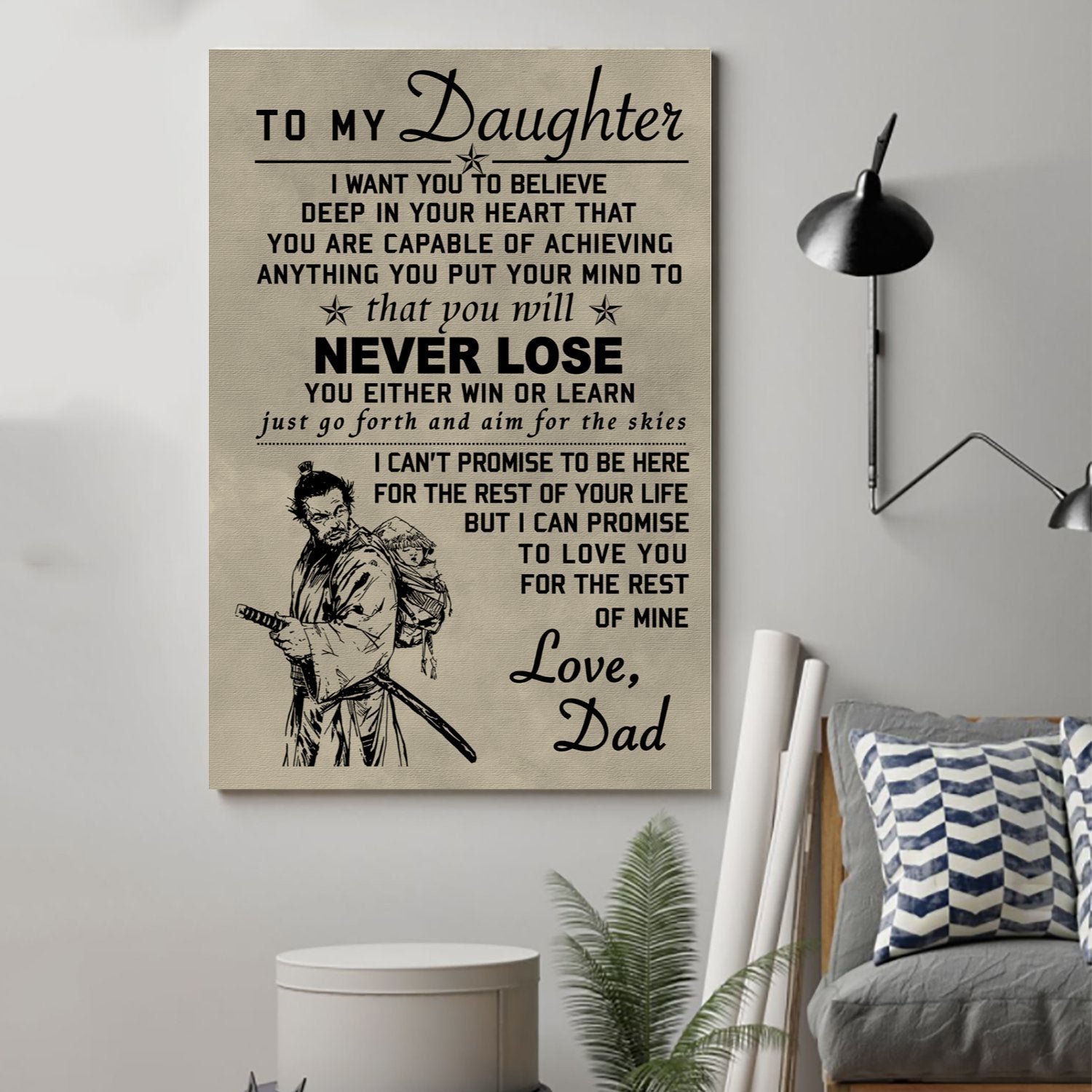 samurai Canvas to my daughter wall decor visual art 1598332145066.jpg