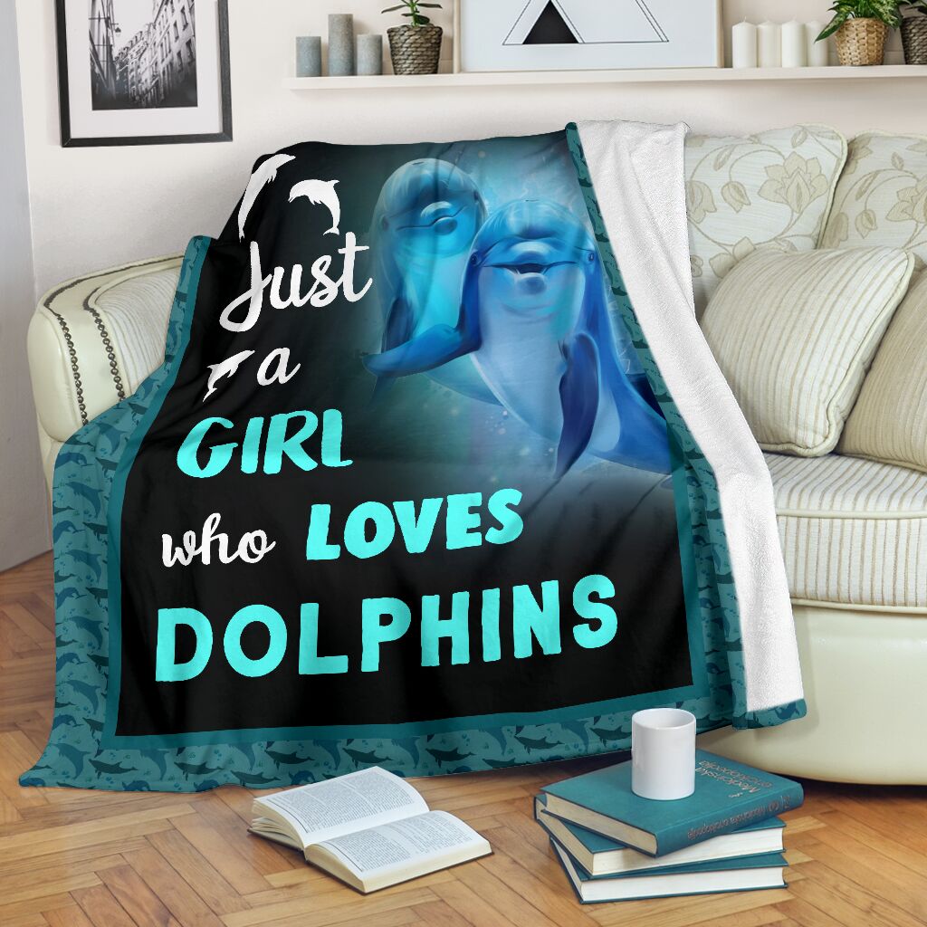 Dolphin Blanket, Just A Girl Who Loves Dolphins, Dolphin Lover 1598332150246.jpg