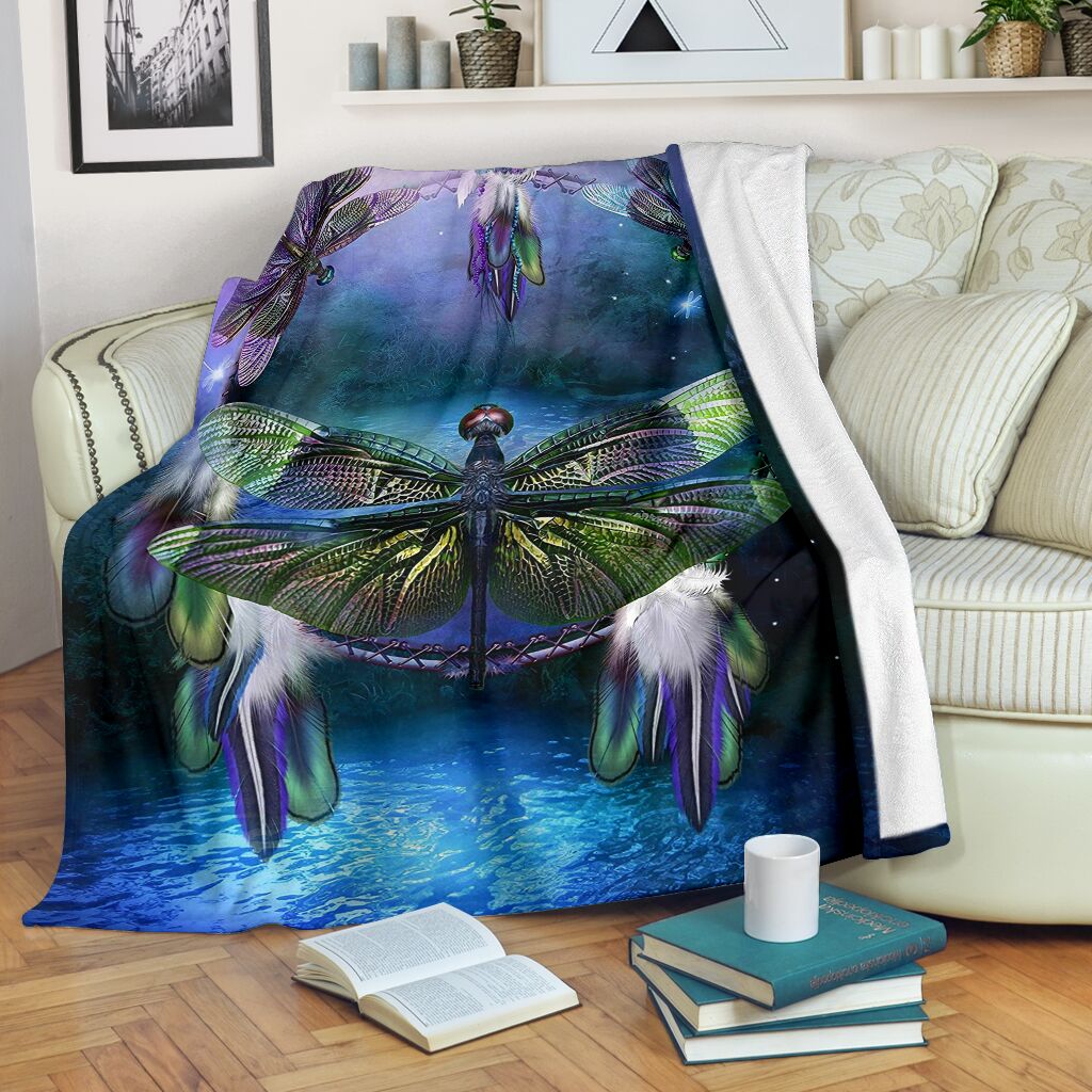 Dragonfly Blanket, Dragonfly Vintage Dream Catcher, Dragonfly Lover 1598332155900.jpg
