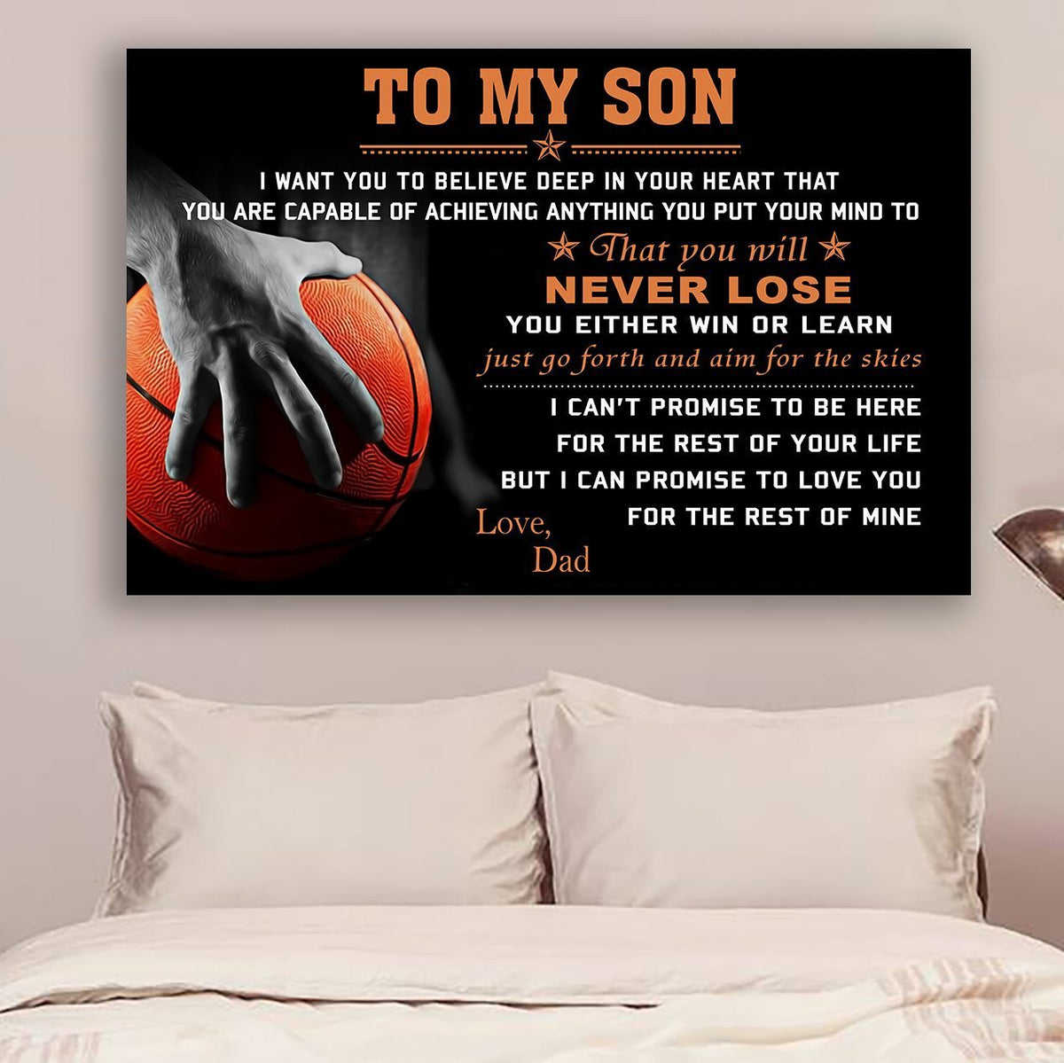 Basketball Canvas Dad to son Never lose wall decor visual art 1598332158247.jpg