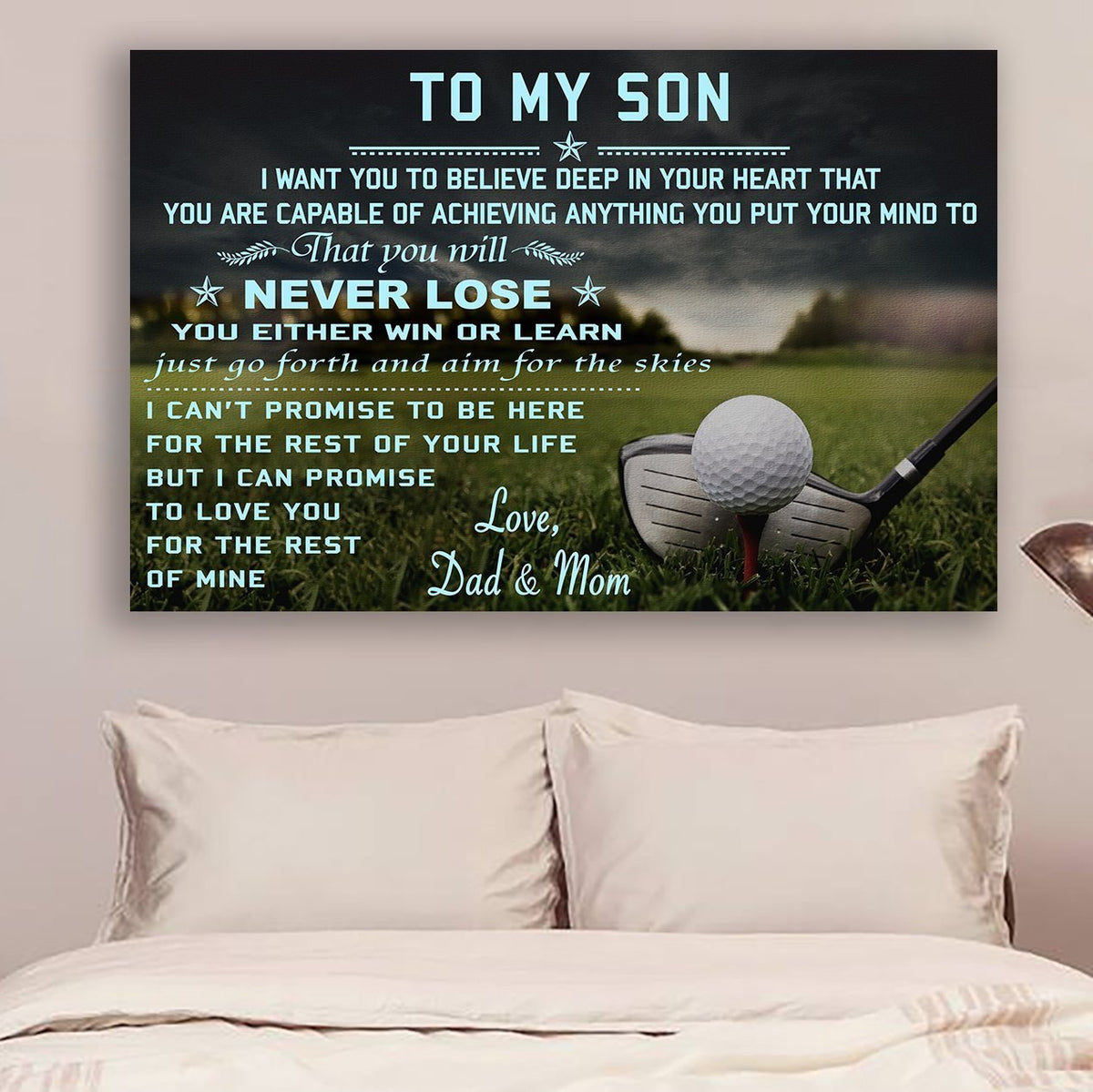 Golf Canvas | Dad&Mom to son | never lose | wall decor visual art 1598332159715.jpg