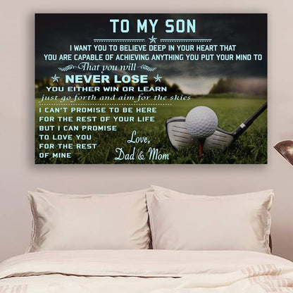 Golf Canvas | Dad&Mom to son | never lose | wall decor visual art 1598332159715.jpg