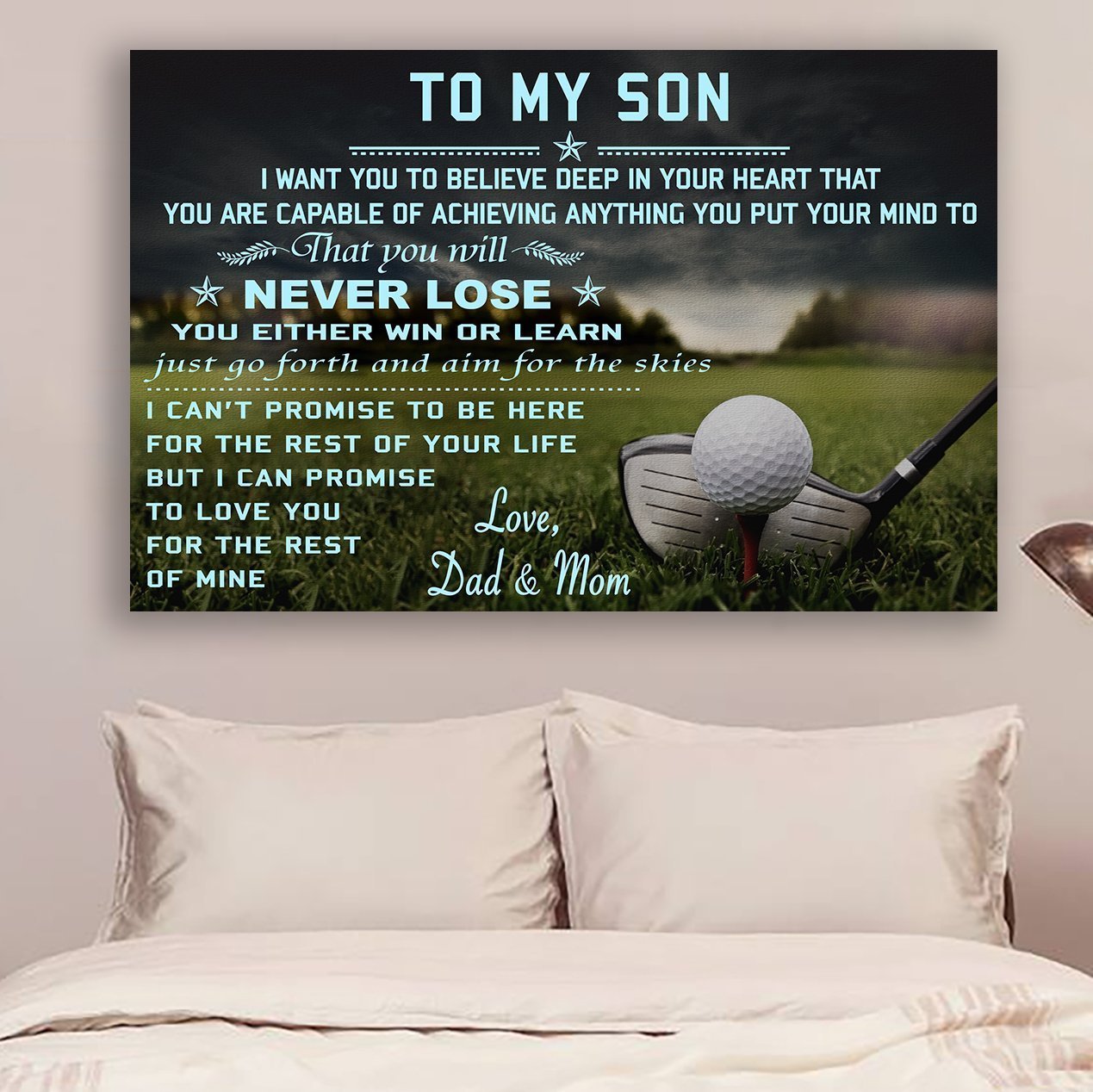 Golf Canvas | Dad&Mom to son | never lose | wall decor visual art 1598332159715.jpg