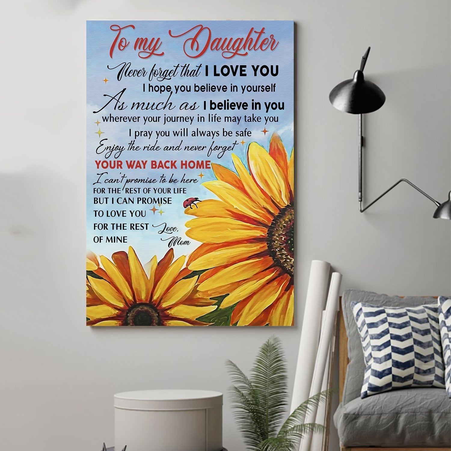 Family Canvas Mom to daughter Your way back home wall decor visual art 1598332166065.jpg