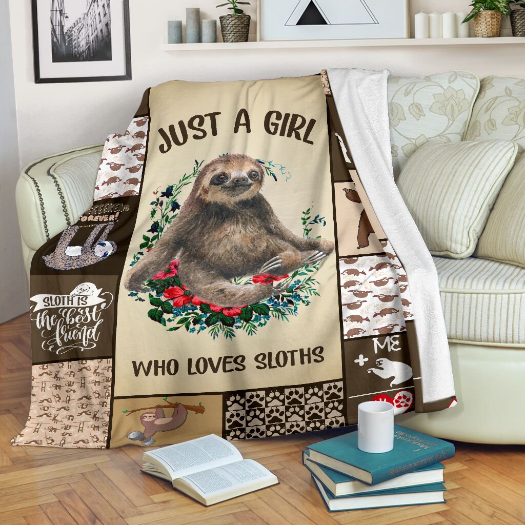 Sloth Blanket, Just A Girl Who Loves Sloth 1598332177542.jpg