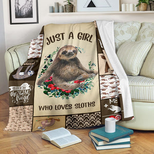 Sloth Blanket, Just A Girl Who Loves Sloth 1598332177542.jpg
