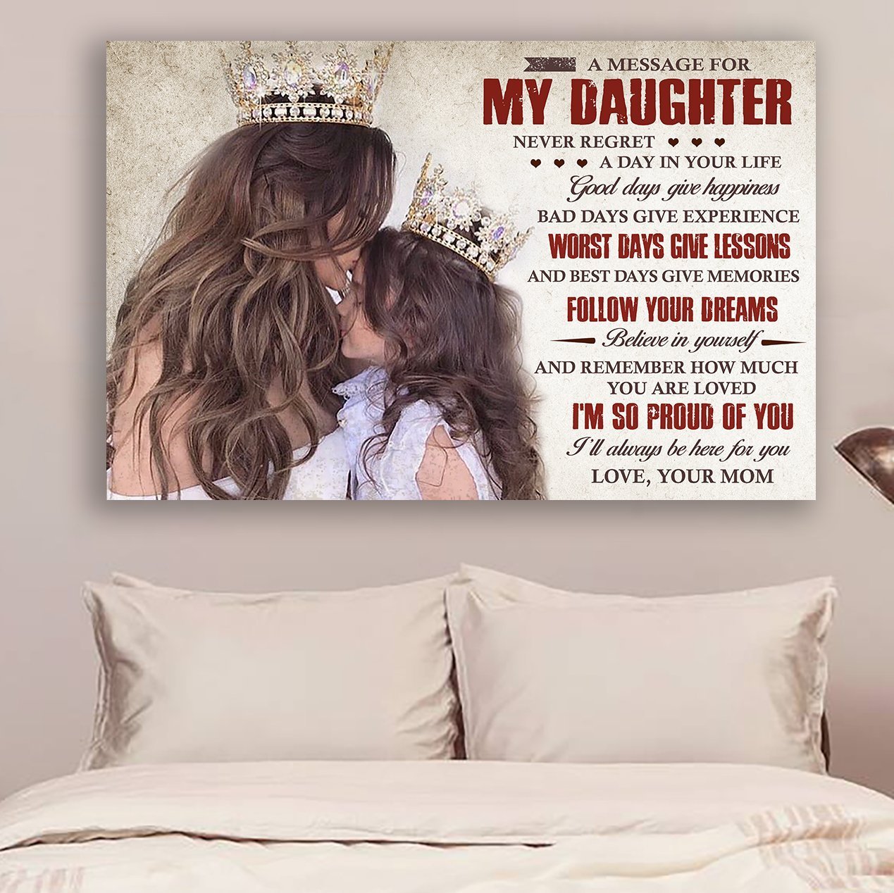 Family Canvas Mom to daughter I am so proud of you wall decor visual art 1598332184542.jpg