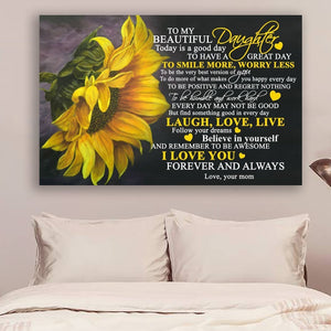 sunflower Canvas to daughter today is a good day wall decor visual art 1598332185797.jpg