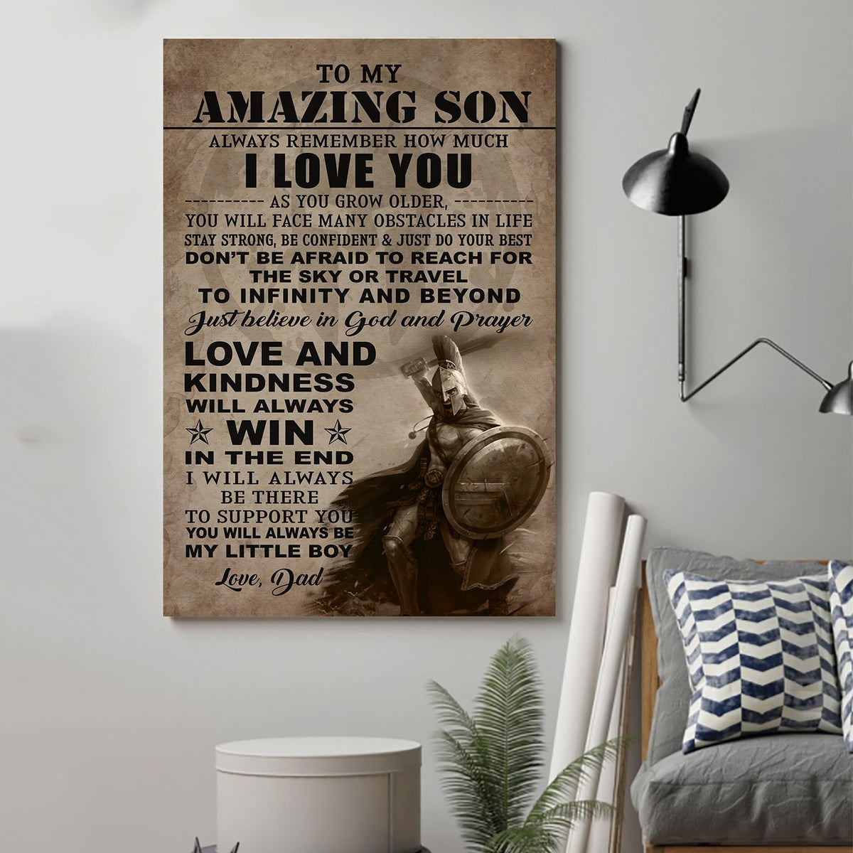 Spartan Canvas Dad to son I love you wall decor visual art 1598332212175.jpg
