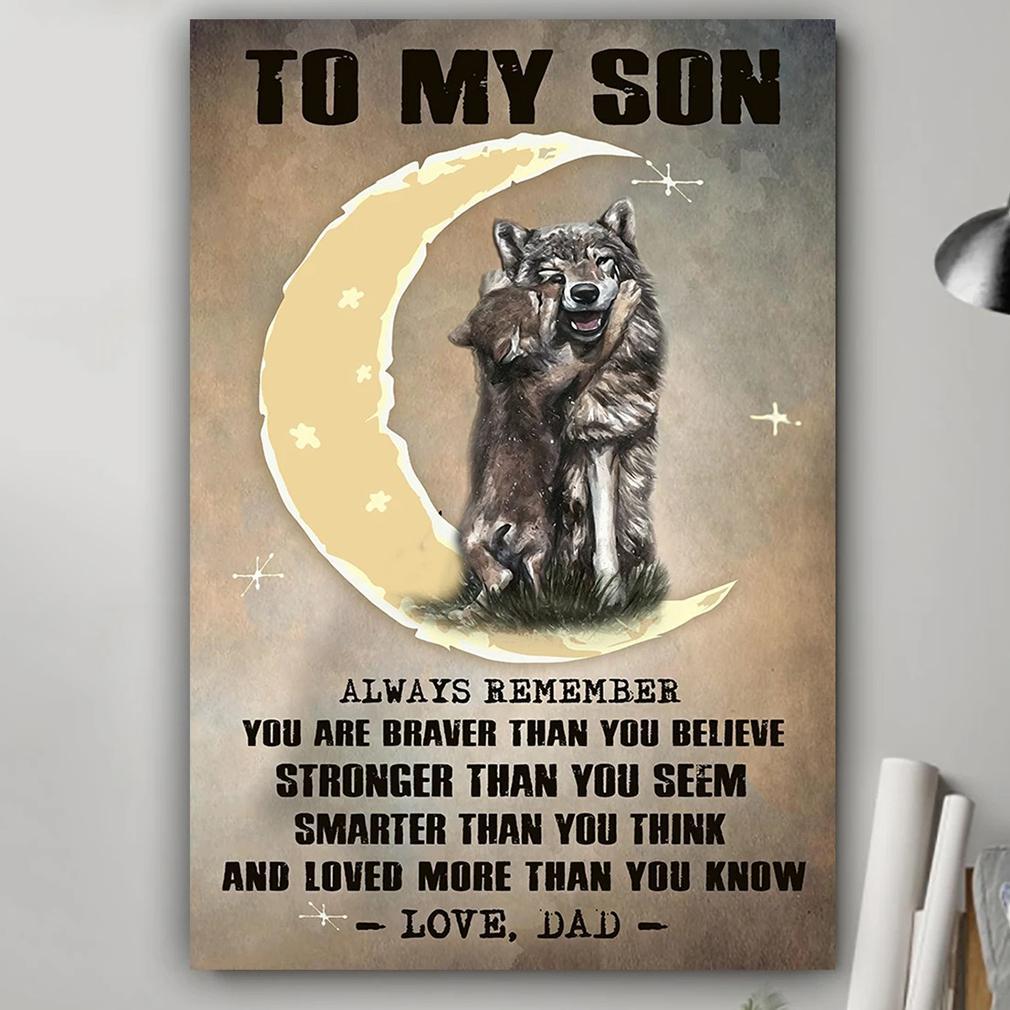 To my son always remember wolf Canvas Gift for son from dad 1598332231163.jpg