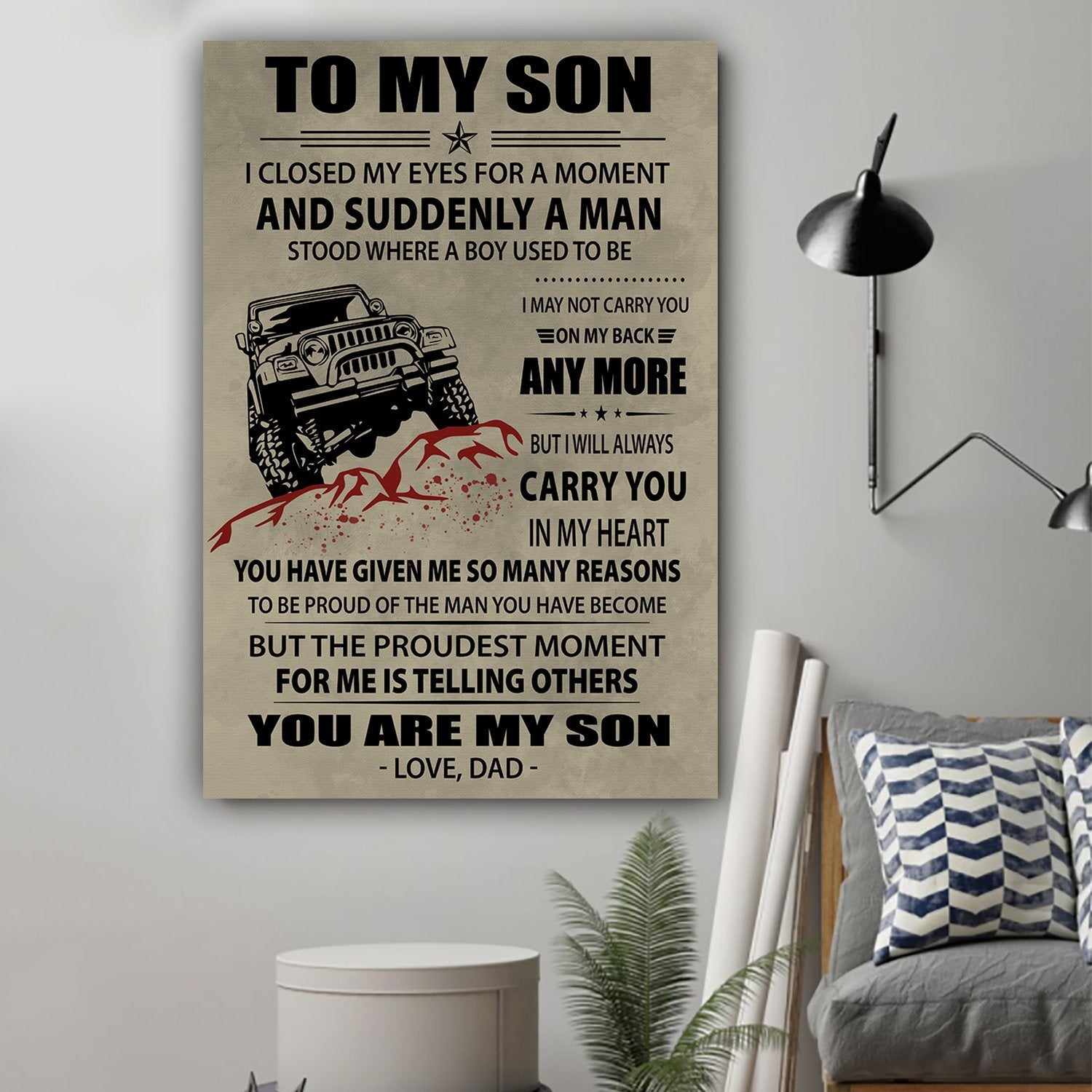 Gift For Son Canvas Dad to Son You are my son 1598332235733.jpg