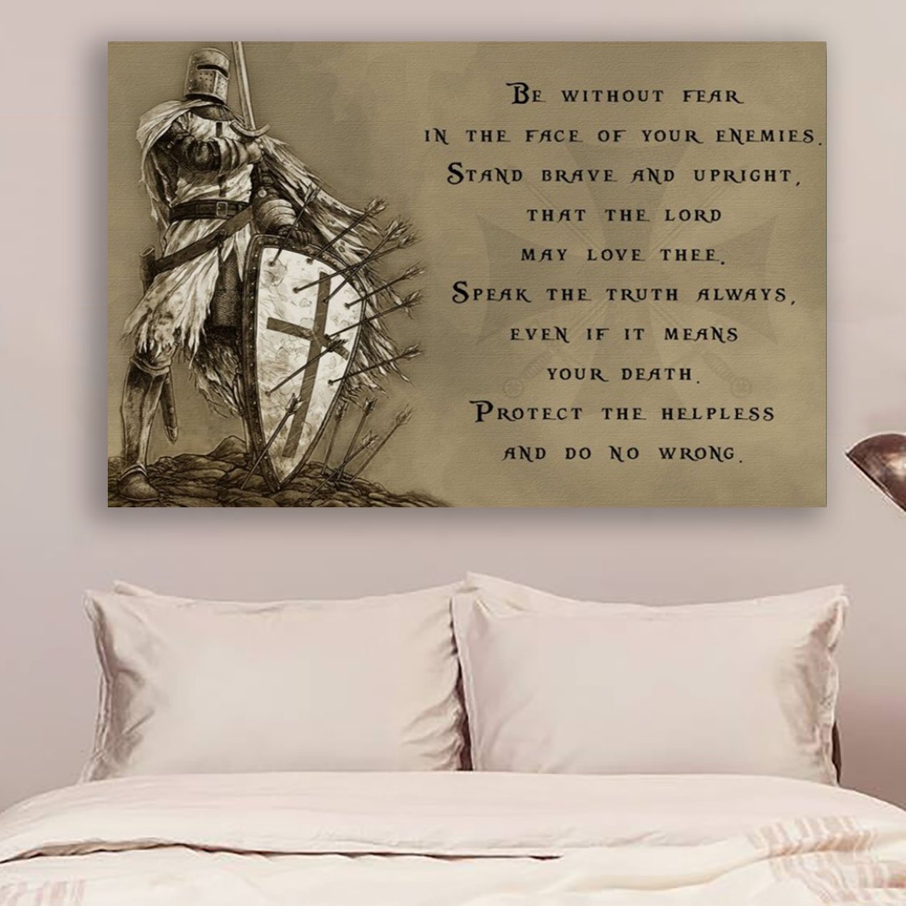 Knight Templar Canvas Be Without Fear Wall Decor Visual Art 1598332279925.jpg