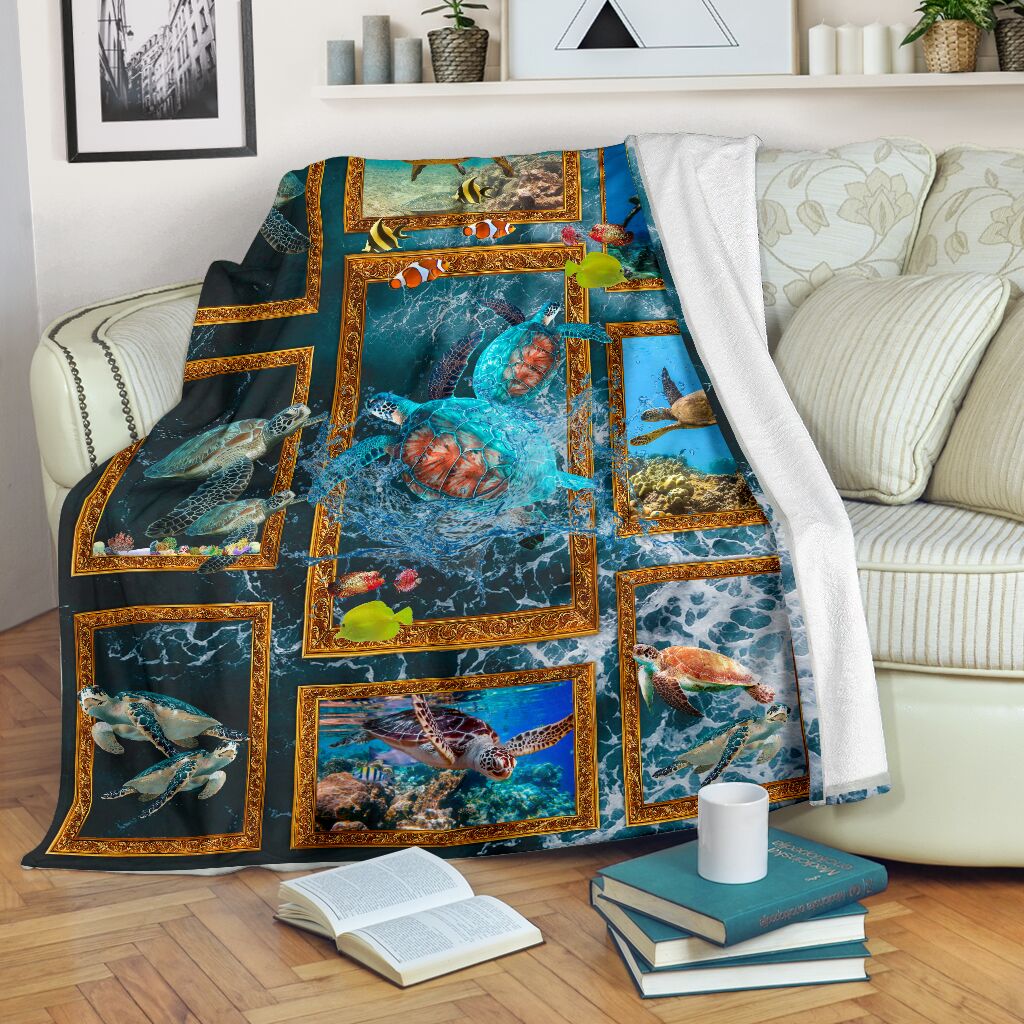 Turtle Blanket, 3d Ocean Turtle Fleece Blanket, Turtle Lover 1598332297031.jpg