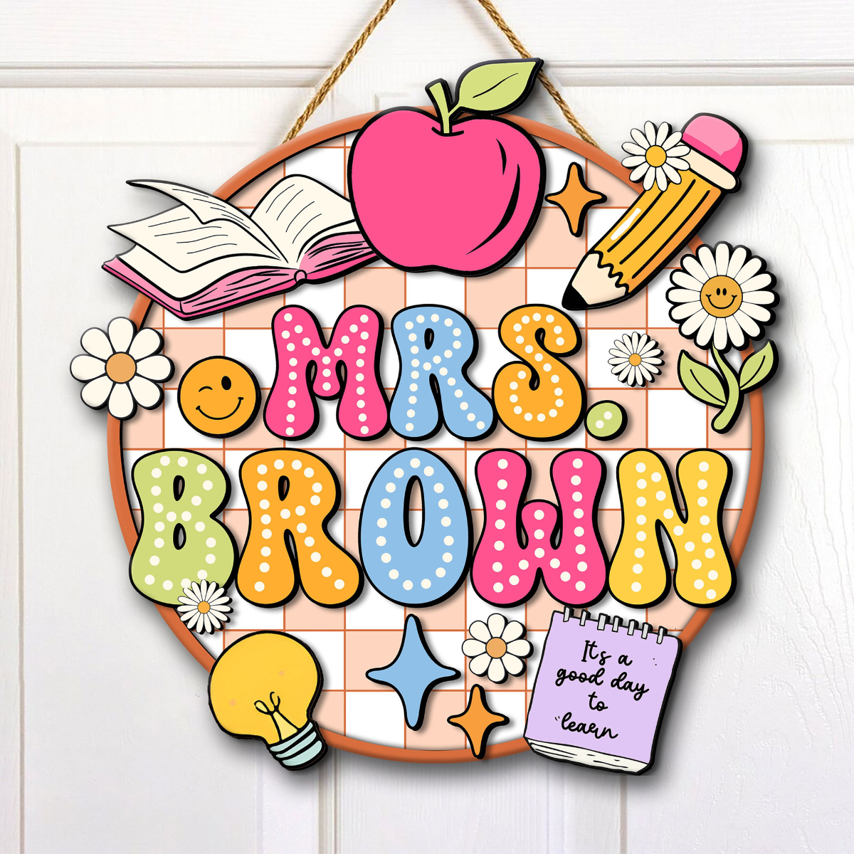 Personalized Teacher Gifts, 3D Teacher Door Sign, Teacher Welcome Sign, Classroom Door Sign, Back to School Gift, 1st Day of School Decor 159986c2-a572-4a7b-b391-ff0012d97221-1.png