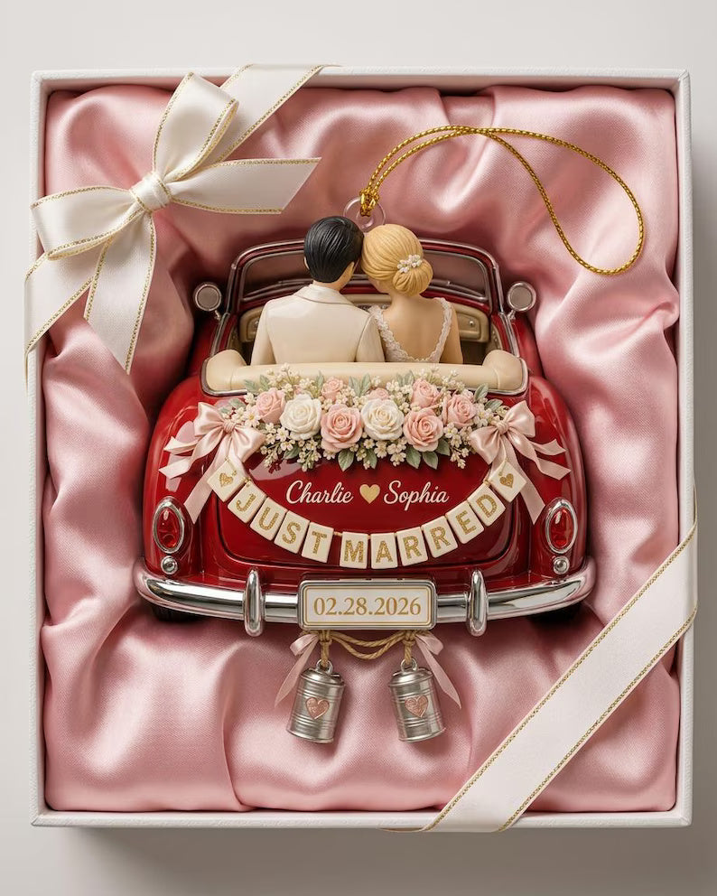 Personalized Just Married Wedding Car 3D Ornament, Acrylic Bride Groom Keepsake, Custom Date Newlywed Gift 15a1fd24-824e-4a3d-8f61-a4cc0990cda6-bvhtyut-2-.jpg