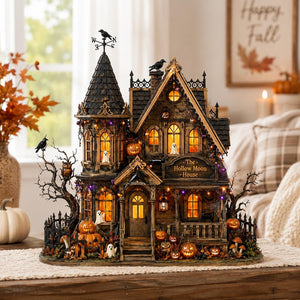 Personalized Halloween Haunted House Wooden Block, Gothic Spooky House Decor, Tabletop Sign, Fall Shelf Decoration 15a4dd6f-5a75-4bec-8758-9cc2e9eb65a6-4.jpg