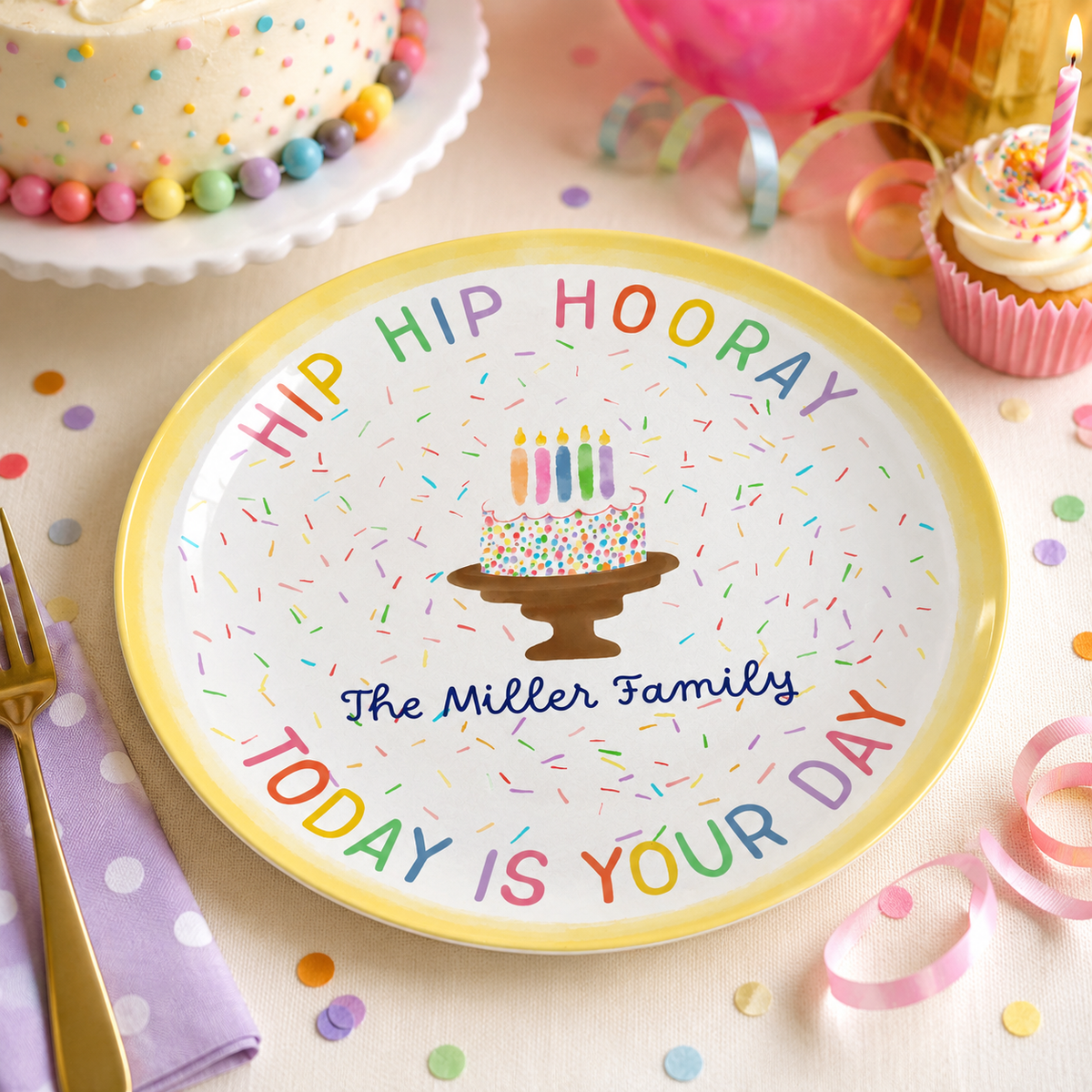 Personalized Family Birthday Plate: Birthday Celebration Plate, Last Name Gift, Custom Birthday Keepsake Plate 15aaa6e9-edca-4c35-9e14-65be6f36c8ea-1.png