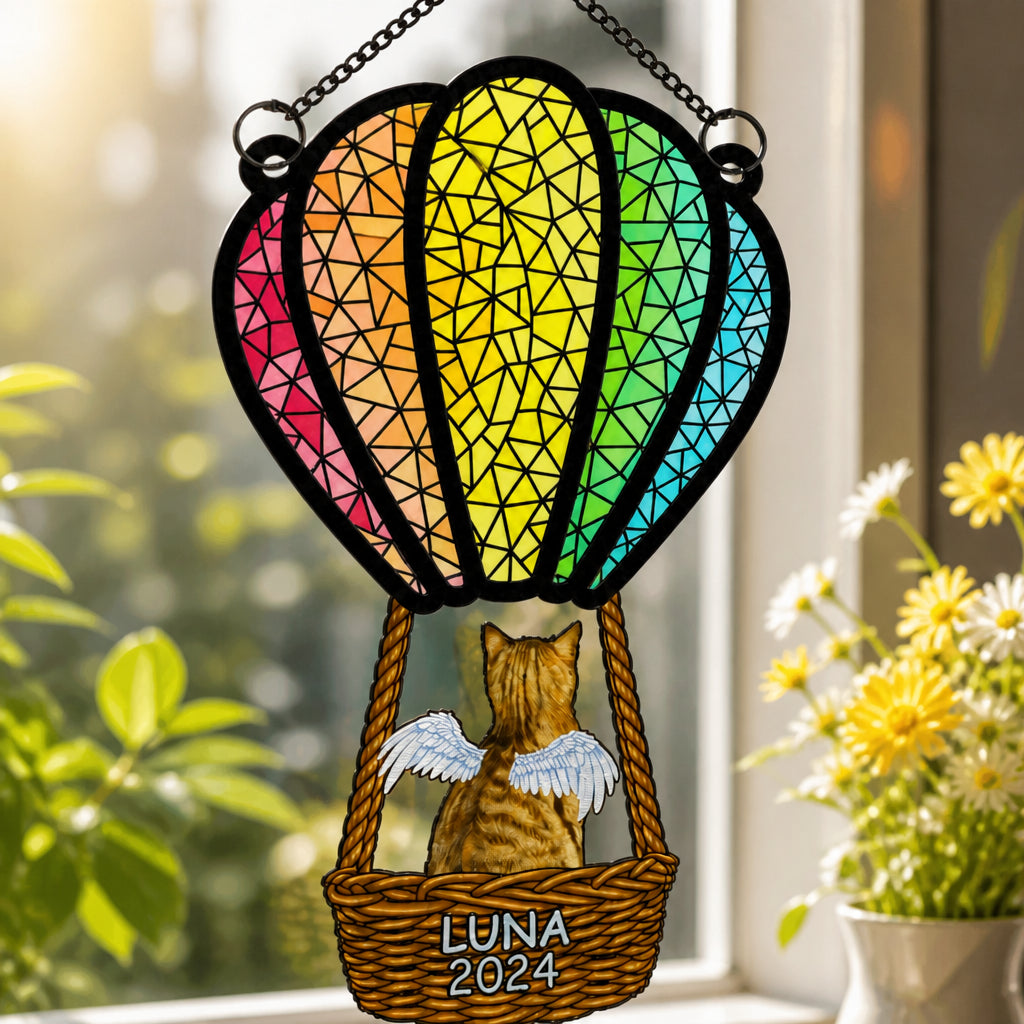 Rainbow Memorial Pet Balloon Suncatcher - Photo + Name & Year - Personalized Suncatcher Stained Glass 15b4115e-ac1b-4524-8117-531b033451d8.jpg