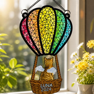 Rainbow Memorial Pet Balloon Suncatcher - Photo + Name & Year - Personalized Suncatcher Stained Glass 15b4115e-ac1b-4524-8117-531b033451d8.jpg